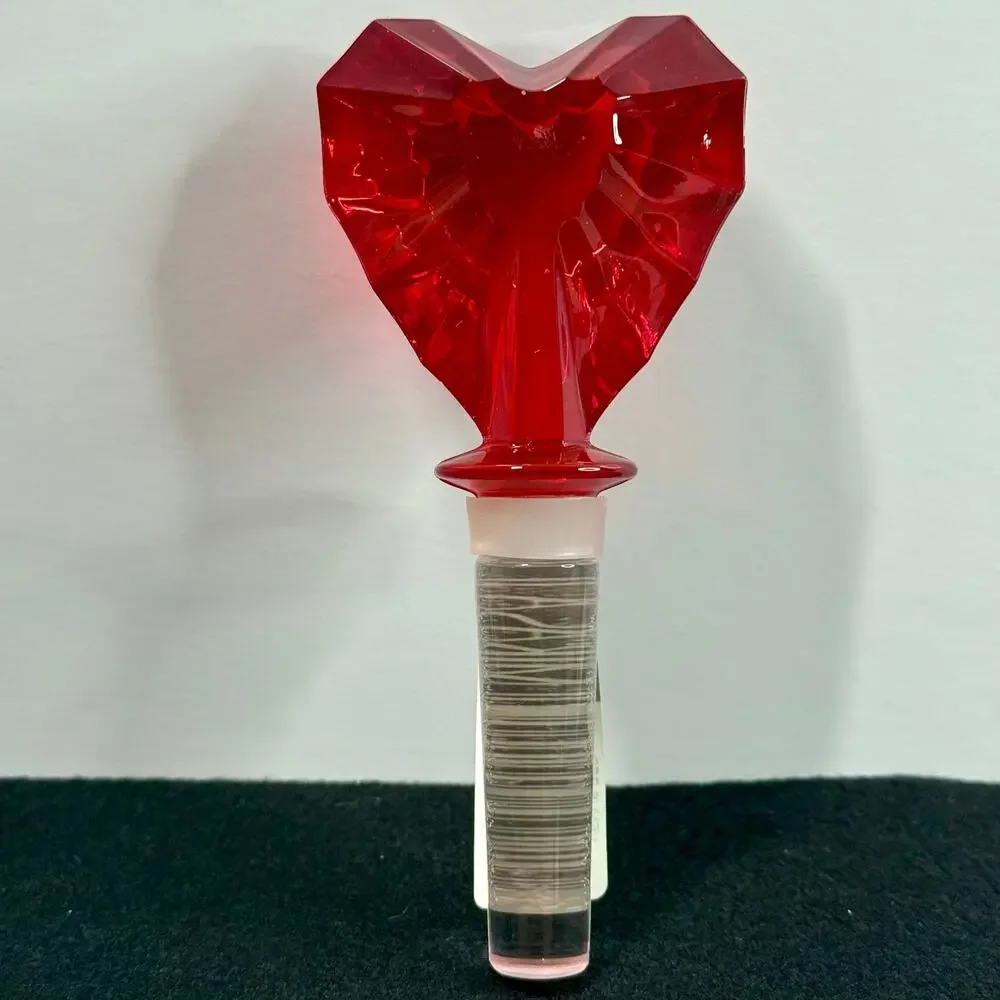 Mikasa Venus Red Crystal Heart Wine Bottle Stopper – New in‎ Box Valentine Gift